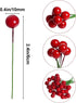 Lystaii 200pcs 10 mm Artificial Holly Berries Mini Christmas Fake Berries with Wire Stems Artificial Berry Fake Berry