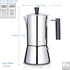 6Cup 300ml Easyworkz Pedro Stovetop Espresso Maker Stainless Steel Italian Coffee Machine Maker Moka Pot Induction