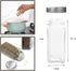 6pcs 4 oz Tianifa Spice Jars, Glass Seasoning Bottles, Spices Container, Empty Spice Jars, Square Spice Bottles