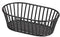 G.E.T. 4-31892 Black 8.5" x 5.5" Stackable Tuscan-Style Oblong Wire Basket, Iron Powder Coated