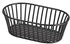 G.E.T. 4-31892 Black 8.5" x 5.5" Stackable Tuscan-Style Oblong Wire Basket, Iron Powder Coated