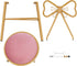 LOYALHEARTDY Modern Makeup Vanity Chair Stool Pink Bow Vanity Chair Cute Butterfly Stool Princess Chairs with Bow Knot