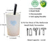 Kelake White Ceramic Tumbler Cup for Bathroom, Toothpaste Toothbrush Holder, 350 ml Blue Heart Couples Cup