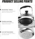 KALLORY Stainless Steel Kettle 1pc Stainless Steel Teapot, Stainless Steel Tea Kettle Water Stove Top Camping Stainless Tea Kettle by KALLORY