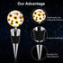 Soleebee 3 Pack Decorative Wine Stoppers, Art Glass Bottle Stoppers for Gifts, Bar, Holiday Party, Wedding (Sunflower)
