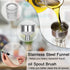 8 oz (250ml) Set 2PCS Gusnilo Oil and Vinegar Dispenser - Olive Oil Dispenser Bottles, Syrup Dispenser & Kitchen Oil