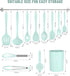 Kitchen Utensils Set-12 Pieces Silicone Cooking Utensils Set (Dishwasher Safe) 392°F Heat Resistant Spatula Set,Kitchen Utensil Set for Nonstick Cookware,Best Kitchen Tools with Holder by Pranski