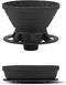 Collapsible Coffee Dripper - Silicone Reusable Pour Over Coffee Maker for Camping, 1-2 Cup (Black)