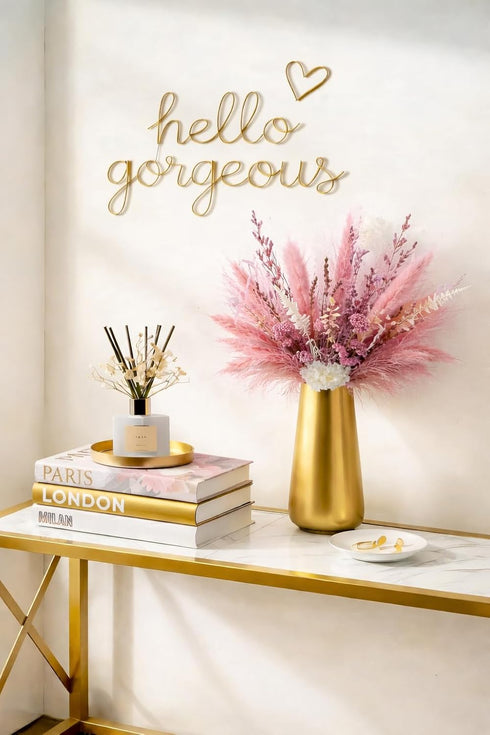 Set 3 Decorative Books for Home - Shelf Decor Accents - of - Modern Hardcover Book Stack - Matte Gold Coffee & Entry