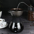 Pour Over Coffee Maker with Stainless Steel Filter, Reusable Glass Coffee Pot Manual Dripper, No Paper Filters