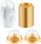 EchoDone 50 Set Clear Plastic Mini Cupcake Boxes, Muffin Pod Dome Single Container Box (Gold)