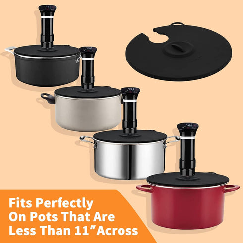 Sous Vide Precision Cooker Silicone Lids - Fits up to 11 Pot, Compatible with Anova Culinary Cookers, Prevents Water