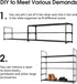 6-Tier Metal Shoe Rack, Stackable Shoe Tower, Shoe Storage Organizer Metal Cabinet Durable Multifunctional Shelf