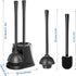 Toilet Plunger and Brush Set | Heavy Duty Toilet Plunger with Ventilated Holder, 2-in-1 Toilet Brush and Plunger Combo