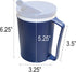 Rehabilitation Advantage Insulated Blue Mug with White Snorkel Lid, Non-Weighted