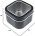 6-Pack 8oz Empty Square Metal Tins with Clear Window for Candle Making, Gifts, Treasures, Black