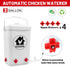 Set,3 Chicken Feeder and Waterer Gallon Automatic Chicken Feeder No Waste,Hanging Poultry Kit with Chicken Waterer