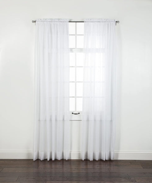 Stylemaster Elegance Sheer Voile Panel, 60" x 95", White