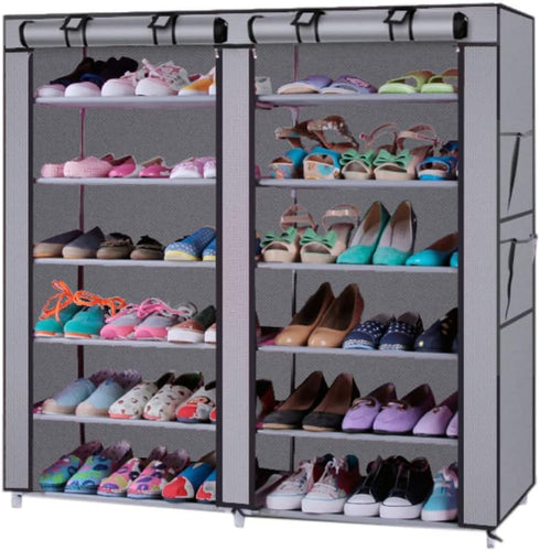 Generic 45" The Large Shoe Rack with dust Cover Shoe Rack with Covers