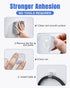 LZC 20 Pack Hooks for Outdoor String Lights Clips: Large Clear Rectangle Outdoor Light Clips Waterproof Adhesive Strips