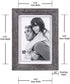 Malden International Designs Rustic Wood Picture Frame, 5x7, Linear, Rough Gray