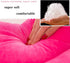 LEVINIS Hot Pink Lip Shape Throw Pillows, 23.6 x 13.6 Inch Soft Velvet Decorative Reversible Cushion for Bed, Couch,