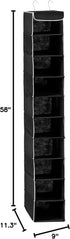 Closet 10-Shelf Closet ZOBER Hanging Organizer, - Hanging Storage Organizer Shelves for Clothes, Towels, Toys - College
