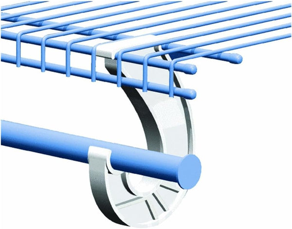 SuperSlide White Closet Rod Support, Pack of 2