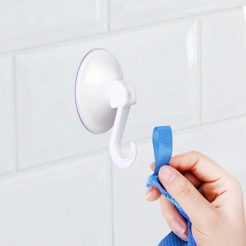 Suction Cup Hooks, Pack of 12, Extra Strong Vacuum Power for Kitchen or Bathroom Hangers