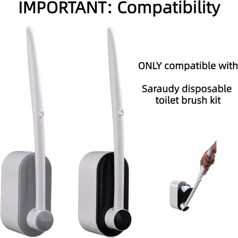 Saraudy 72 Count Toilet Brush Refill Pads, Toilet Brush Refill, Only Compatible Disposable Toilet Brush, Toilet