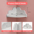 ShelvesSet 3 Cloud Corner Floating of White Corner Wall Shelf Floating Wooden Cute Wall Mounted Shelves Clouds Dispaly