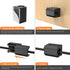 30 Pack Hooks for Outdoor String Lights - with Adhesive Strips,Perfect for Christmas and Patio Decor,Black