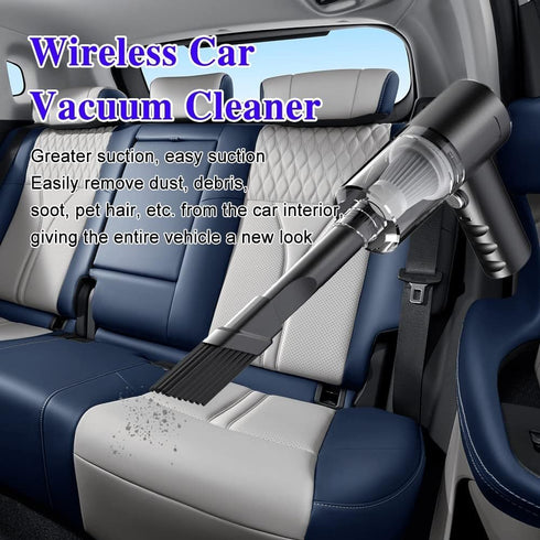 Mini Vacuum Cleaner for Car, 2 in 1 Wireless Handheld, High Power 120W Rechargeable for Car Interior Cleaning