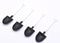 50PCS Plastic Disposable Mini Ice Cream Dessert Spoon Shovels Pudding Yogurt Spoons for Family or Party(Black and white)