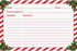 50 Double-Sided 4x6 Recipe Cards with Christmas Holly Design for Holiday Recipes