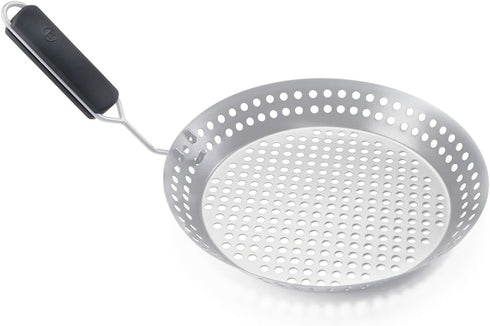 Outset Stainless Steel Grill Skillet with Removable Handle