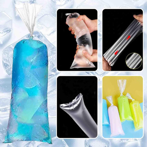 DHYLRICHER 250 (2 12 Inch) Pcs Disposable Ice Lolly Molds Plastic Freeze Pop Bags with Silicone Funnel for Homemade