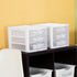 Sterilite 3 Drawer Desktop Storage Unit, White with Clear Drawers, Tabletop Organizer, 4-Pack