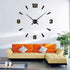 Timelike Large DIY 3D Wall Art Clock Hands Decor with Quartz Clock Mechanism Accessories (Black)