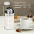 12 OZ Aelga Glass Sugar Dispenser with Pour Spout, Weighted Pourer, for Coffee, Tea & Baking