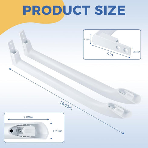 AMI PARTS 5304486359 Refrigerator Door Handle, Replaces 5304506469 5304504507 242059501 242059504 (2 Pack)