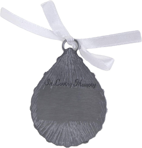 Cathedral Art Abbey & CA Gift Tear-Shaped Memorial Ornament, One Size, Silver, Christmas