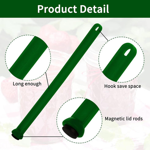 4 Pieces Magnetic Lid Lifter Kit, 7 Inch Canning Magnet Wand for Easy Lifting Iron Lids and Similar Canning Tools