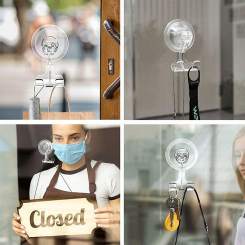 zuylikxy 2PCS Suction Cup Razor Holder for Shower, Clear Reusable His and Hers Razor Hooks