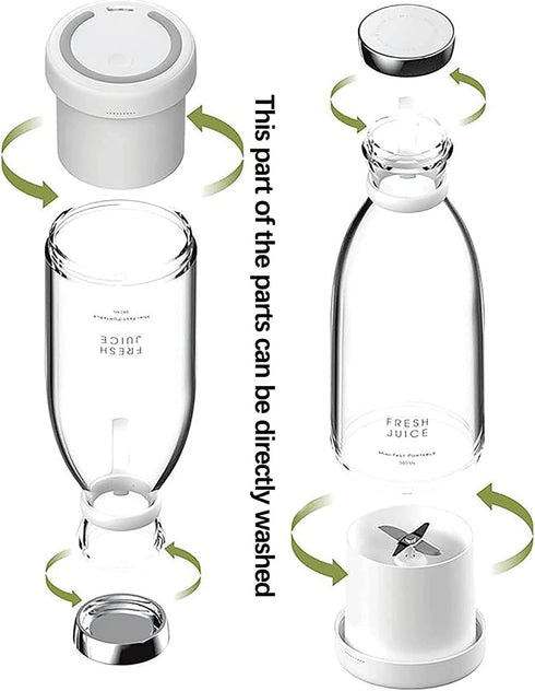 OTPEIR Personal Size Blender, Portable Battery Powered USB Blender (White)