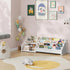 2 4-Tier TCW06WB CHOEZON Kids Bookshelf, Book Shelf for Kids Rooms, Toddler Bookshelf with Open Shelves and Sling Rack