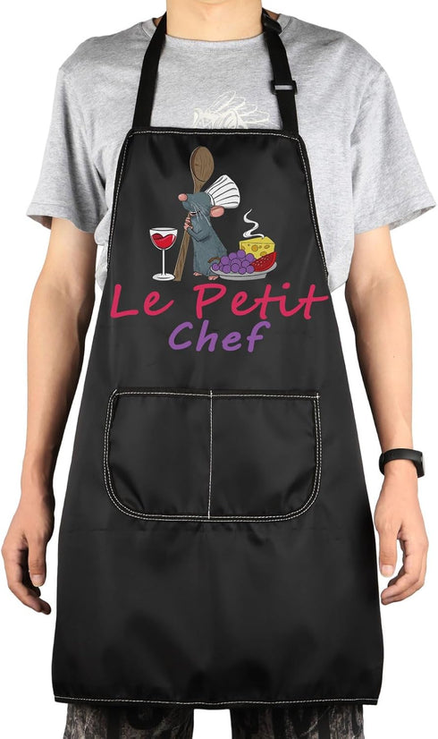 Rat Chef Kitchen Apron, Adjustable Gifts for Cooking, Baking, Grilling - Le Petit Chef