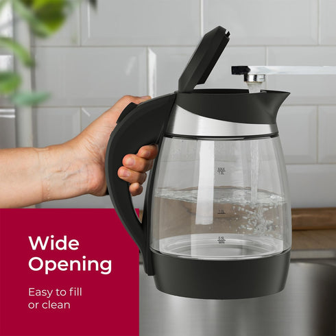 Mueller Living Electric Kettle, 1500W SpeedBoil Tea Kettle for Boiling Water, 1.8L Cordless with LED Light,