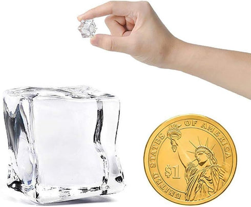 50 Pcs 20mm Clear Fake Ice Acrylic Decorative Ice Cubes for Home Decoration, Wedding Centerpieces