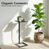23.4" Stable C Table End Table, Tall C Shaped Side Table That Slides Under Sofa, Slim Under Couch Table, Modern